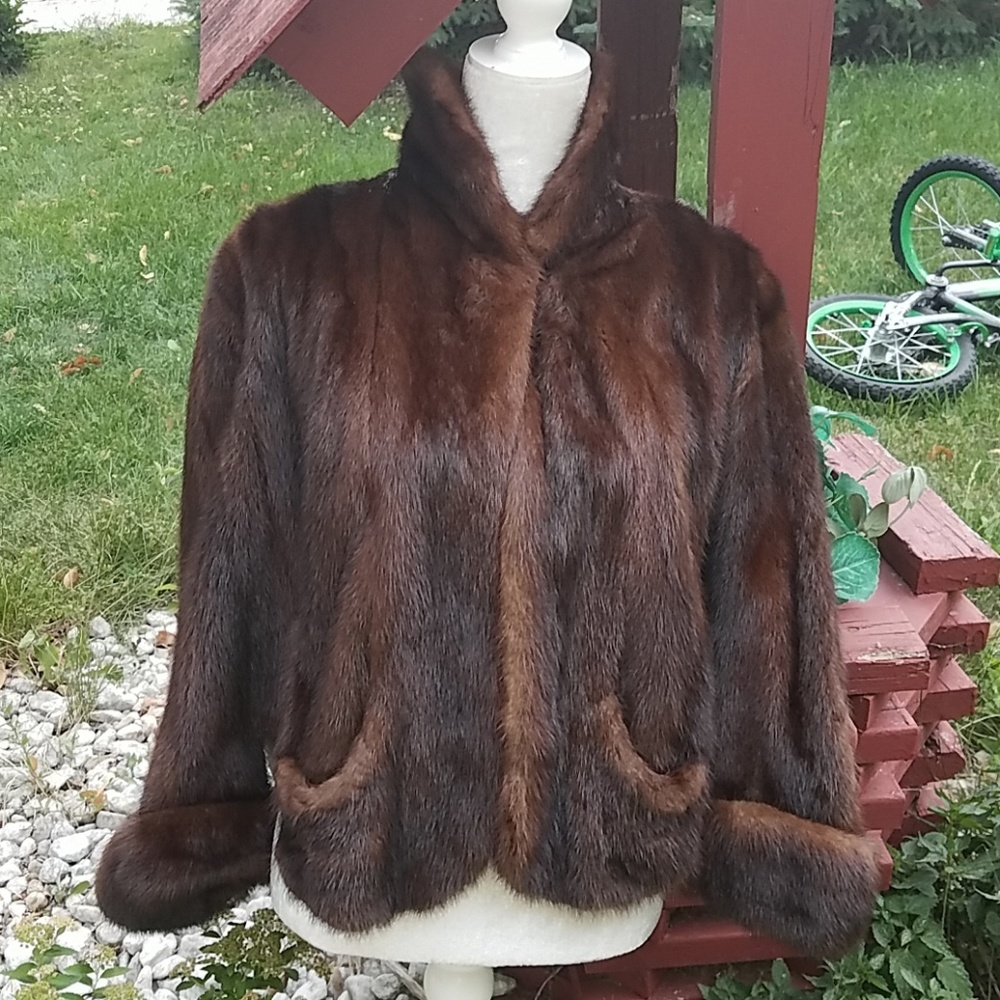 1950s vintage mink batwing jacket